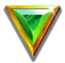 Green faceted gem low symbol