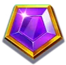 Purple faceted gem low symbol